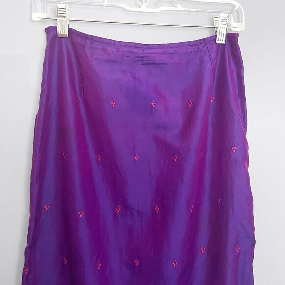 Free People Y2K Purple Silk Midi Skirt - Picture 4 of 7